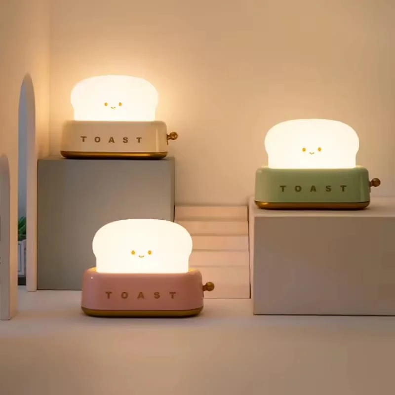 LED Night Light Toast Cartoon Cute lamp - Image 2