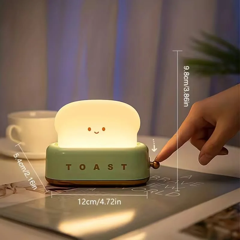 LED Night Light Toast Cartoon Cute lamp - Image 4