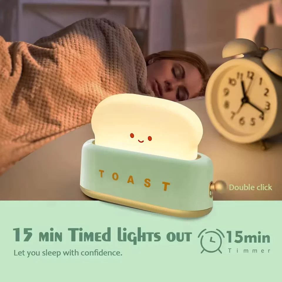 LED Night Light Toast Cartoon Cute lamp - Image 9
